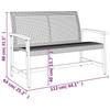 VidaXL Garden Bench, Seat with Backrest and Armrests, Outdoor Patio Backyard Terrace Furniture, Grey Resin 367599