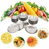 Set of 16 Stainless Steel Camping Plates Outdoor Dinnerware Barbecue Tableware Travel Friendly Meal Plate Cookwares