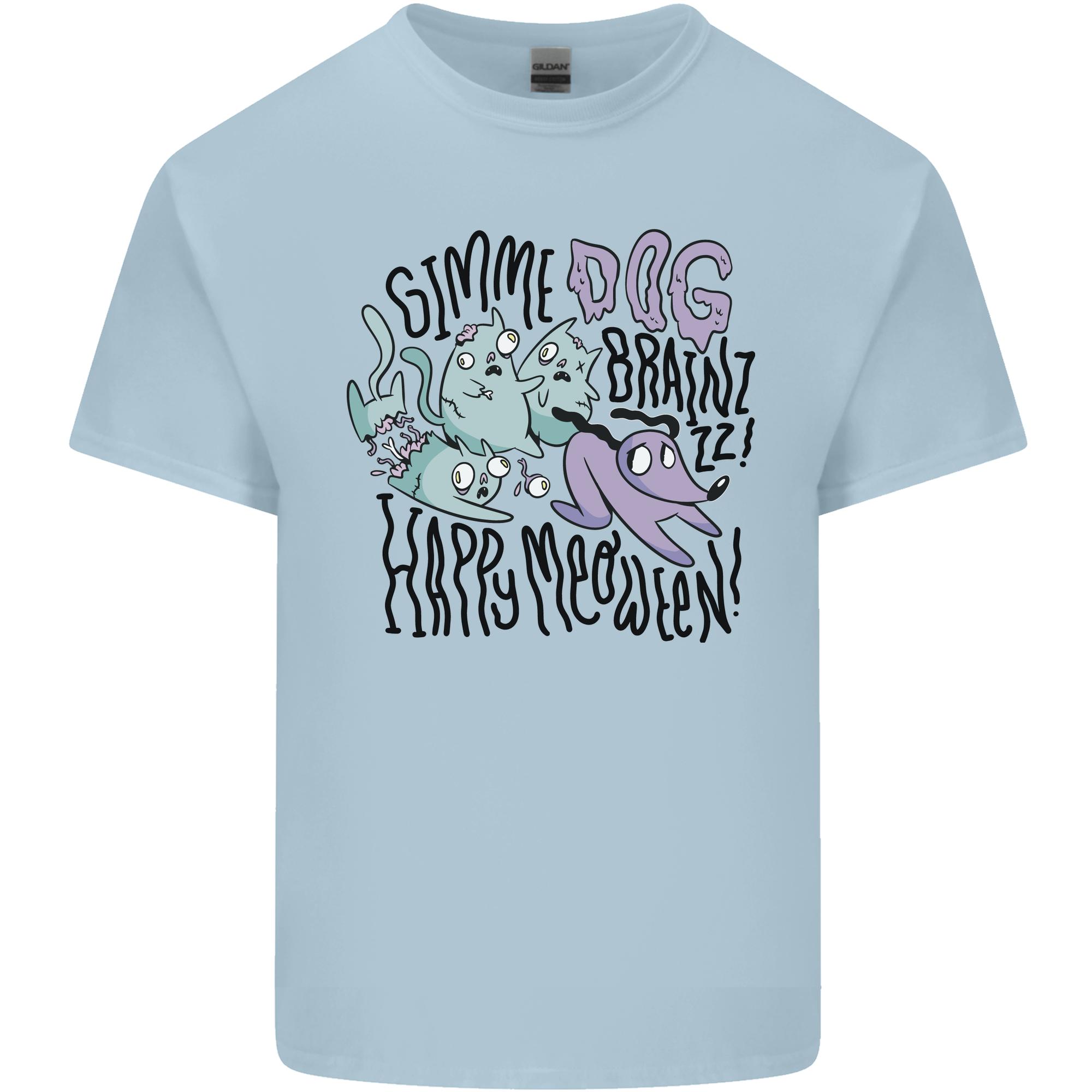 Zombie Cats Funny Halloween Dog Brains Unisexs Light Cotton TShirt S