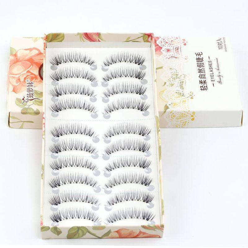 Mogugu - Set of 10: Natural Wispy False Eyelashes