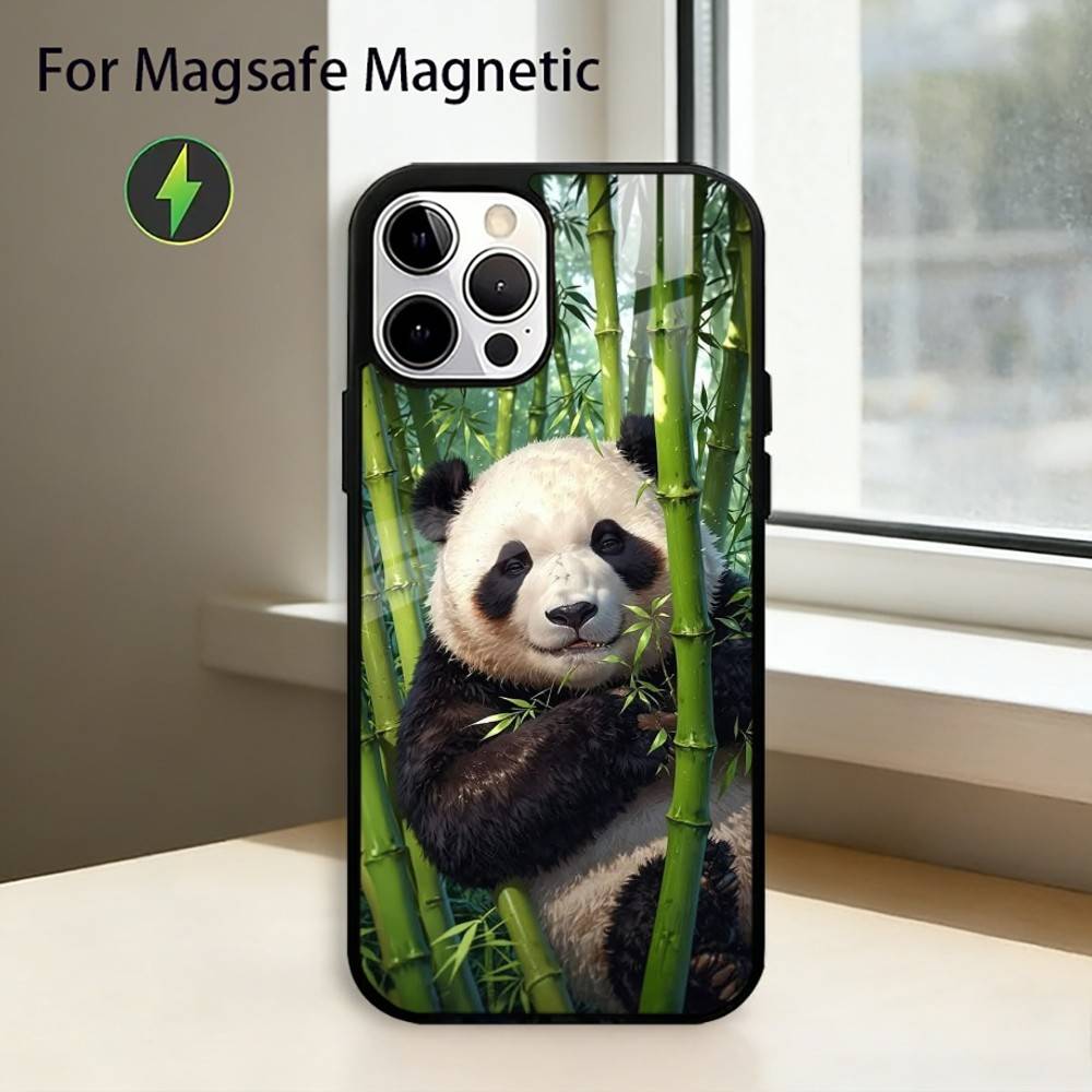 Cute F-Fubao Animal P-Panda Phone Case For iPhone17,16,15,14,13,12,11 Plus,Pro Magnetic with Magsafe Wireless Charging