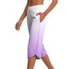 Women's High Waist Straight Leg Casual Athletic Capri Pants with Pockets Suitable for Yoga Travel and Everyday Wear
