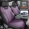All-Season BYD Qin L Seat Covers: Breathable Linen with Perforated Leather, Fully Enclosed and Ventilated