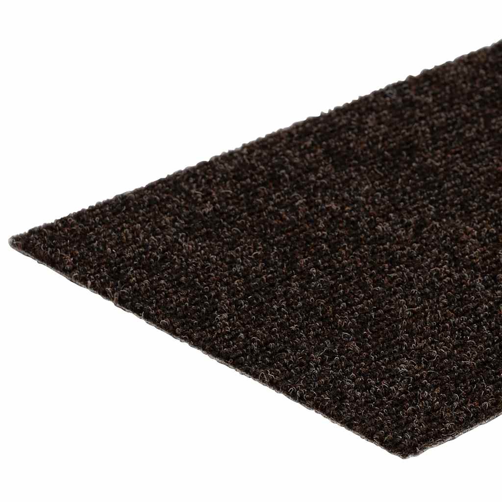 Self Adhesive Stair Treads 15 pcs 76 x 20 cm Dark Brown Rectangular