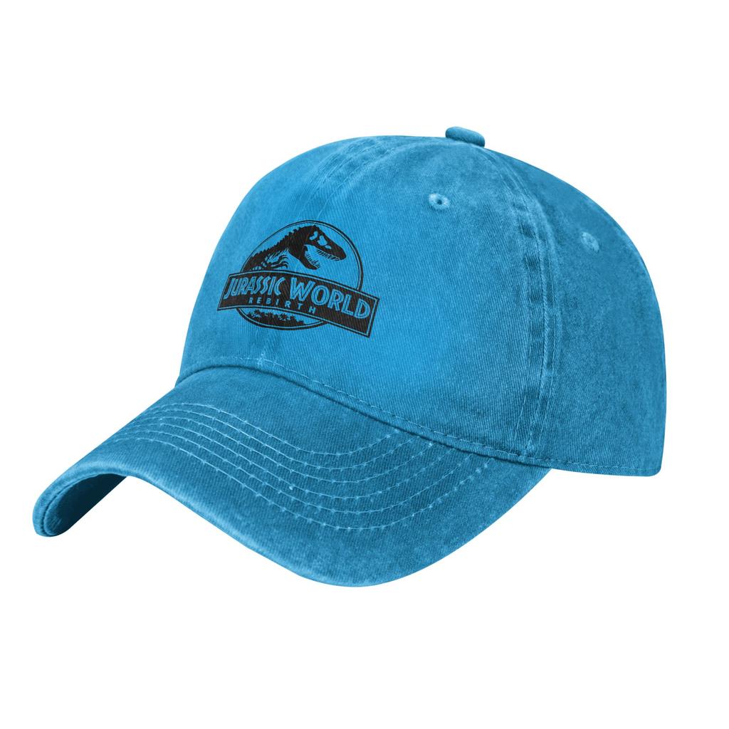 Jurassic Park Dinosaur Rebirth Baseball Cap Retro Distressed Denim Sun Cap Unisex Outdoor Summer Adjustable Fit Caps Hat