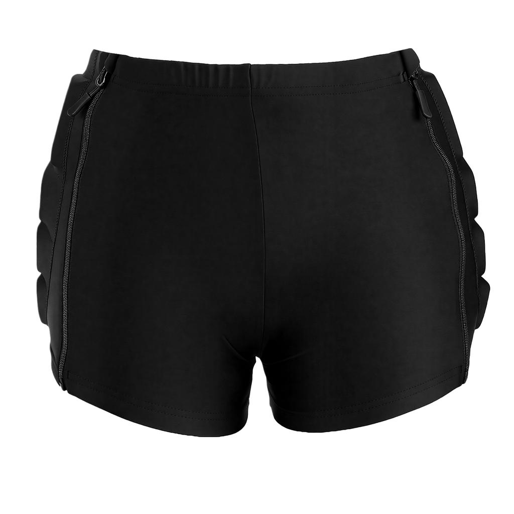 Padded Shorts Snowboard Hip Protector Quick Dry Four Way Stretch Zipper Waistband Flexible Compression Base Layer for