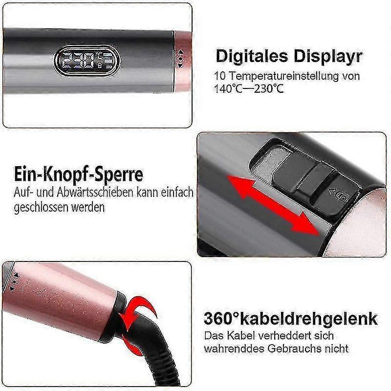 2-in-1 Multistyler, Ceramic Plates, Adjustable Temp up to 230°C, with Heat Gloves & Storage Bag, Gray