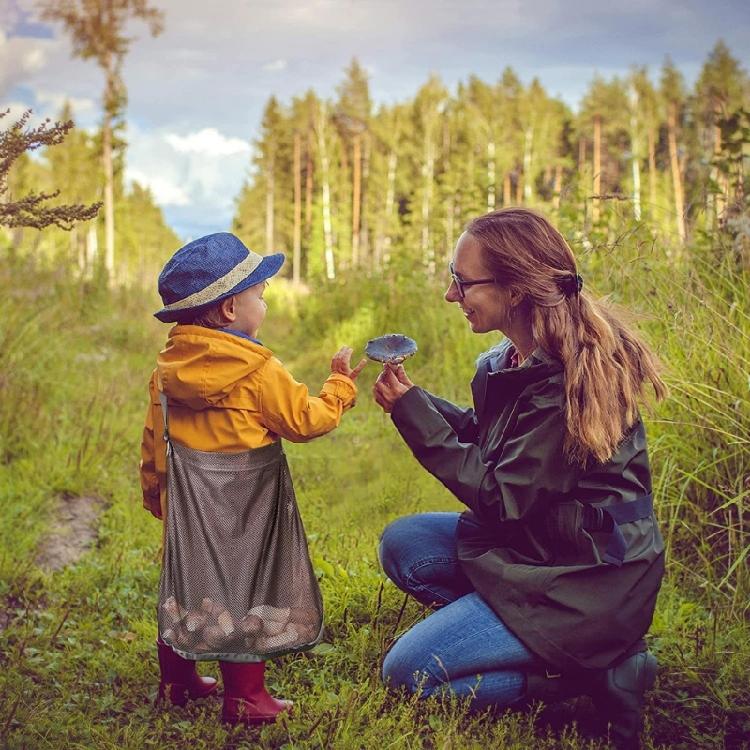 Outdoor Mushroom Picking Bag Basket Foldable Fruit Collection Bag Easy to Carry