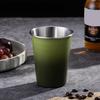Yousheng Stainless Steel Cup, Reusable with Gradient Color Camping Cup, Frosted Texture Lightweight Beer Cup for Outdoor Picnic
