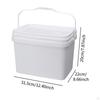 10L Rectangular Bucket ,All Purpose Pail Storage Box ,Food Container with Handle Cover for