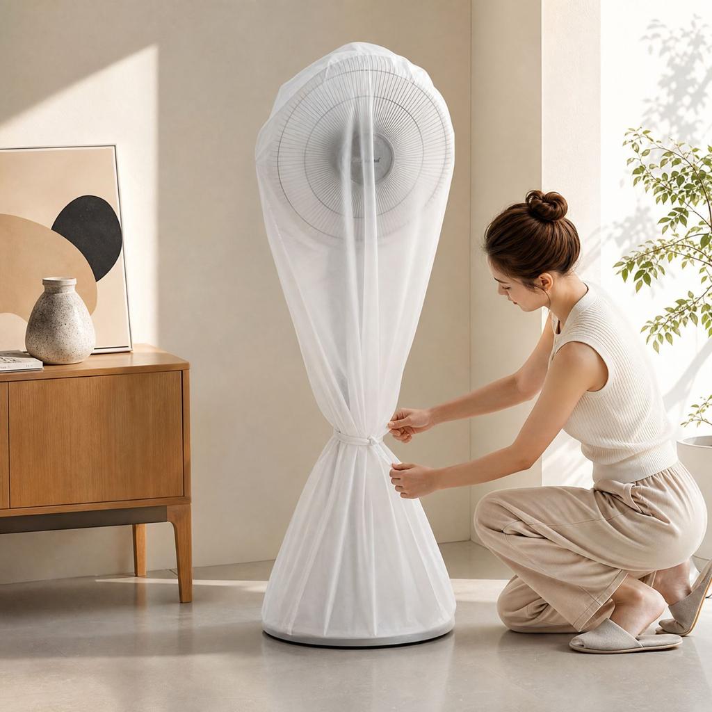 Fan Cover for Floor Standing Fans 60145 cm, Full Coverage Cover, Fan Protector Sleeve for Home Use