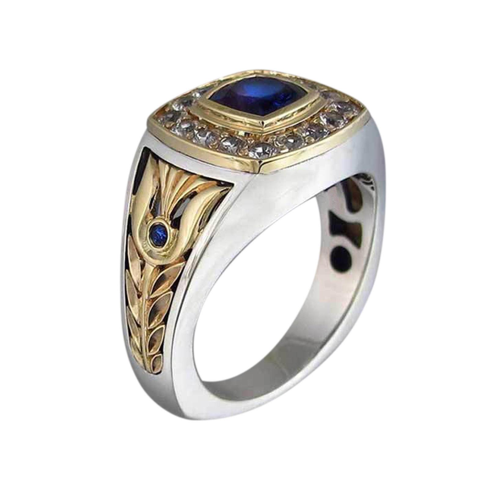 

Партийные мужские кольца, креативные двухцветные дизайнерские кольца для мужчин, обручальное кольцо с размером 6-12, мужские ювелирные изделия 8