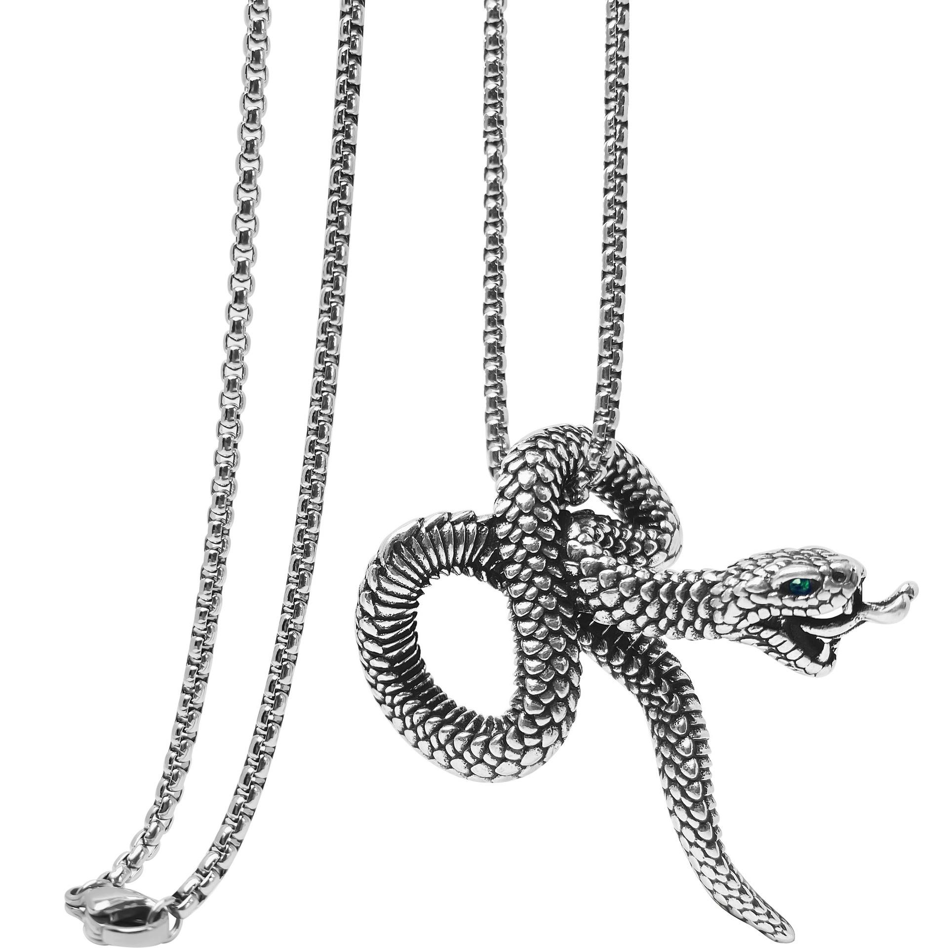 

Retro Fashion Snakehead Necklace, High-end Accessory, Versatile for Men and Women, Same Rap Accessory 60CM