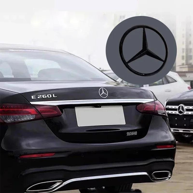 XEKVA1 For Mercedes Benz 9cm Car Rear Decal Trunk Emblem Sticker For Mercedes Benz S320 W164 W203 W204 W168 C180 E320 A200 CLA CLK CLS