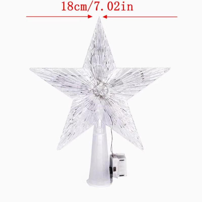 15/18cm Weihnachtsbaum Dekoration Sterne Warmweiße Lichter Haus Raum Dekor LED Leuchtende Lampe Weihnachten Festival TopStar Navidad 1,07 Zoll