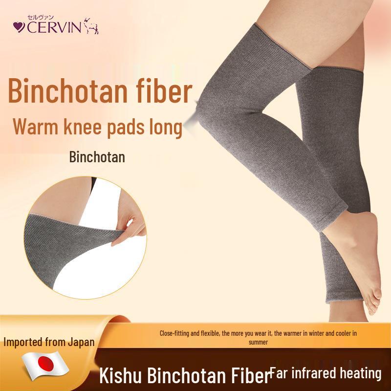 

Kishu Binchotan Heat-Generating Knee Pad: Warm, Moisture-Wicking, and Antibacterial. Thigh circumference 30-50cm серый