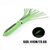 Calamar Blando Luminoso Grande de 17,5 cm-41 cm para Pesca en el Mar Falda de Calamar Pulpo Pesca de Arrastre Señuelos para Atún Aparejos de Pesca en Agua Salada