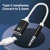Type C Analog Headphone Adapter Cable Connects 3.5mm Earphones to Mobile Devices for Music and Calls