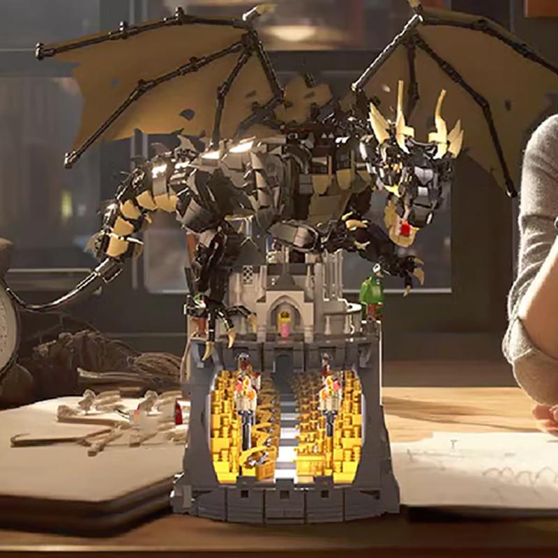 2363PCS Creative Expert Dragon's Cryptic Cache Building Model,Treasure Adventure Blocks Assembly Brick Model Kit Adult Kids Gift