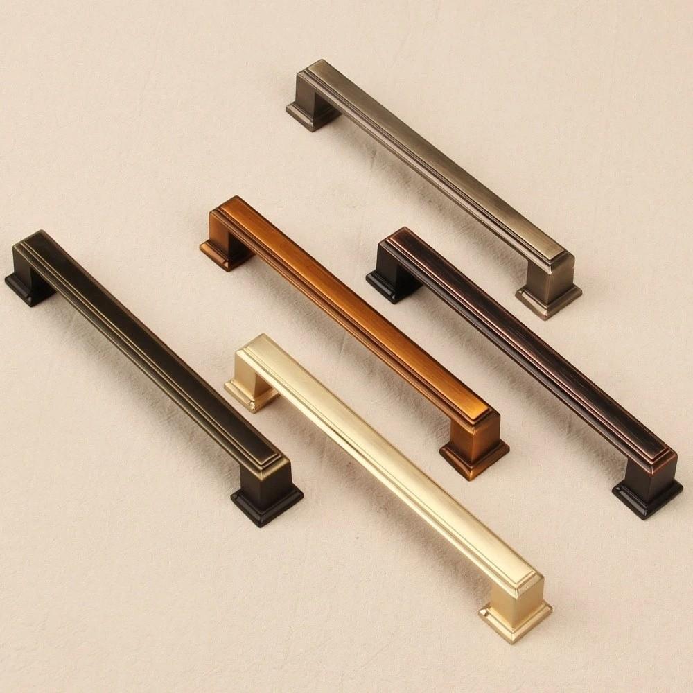 Zinc Alloy Cabinet Handles Thick Solid Door Knobs Modern Wardrobe Pulls  Furniture Hardware
