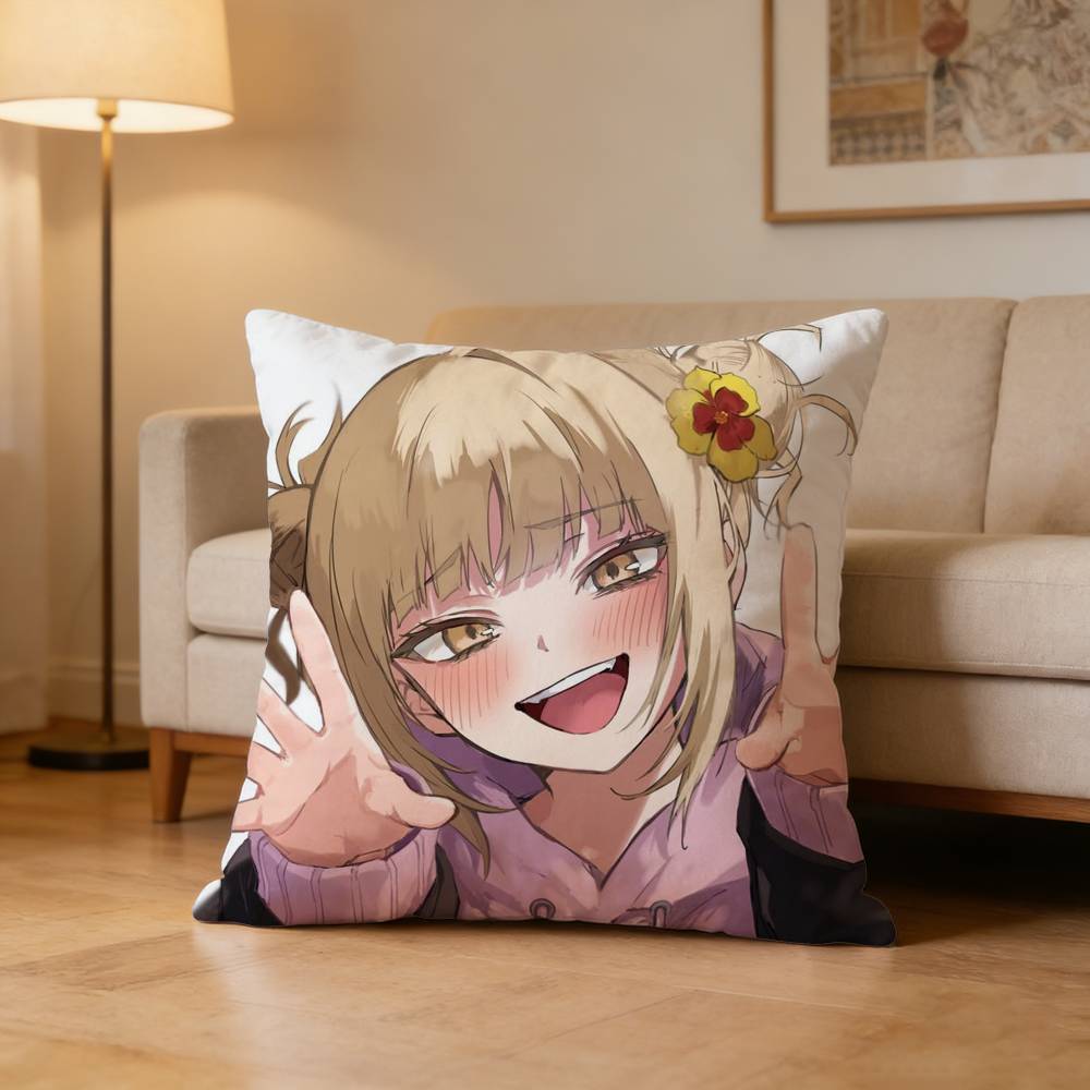 Anime H-Himiko Toga Academia Pillow Case For Sofa Living Room Home Office Decor Protective Cover