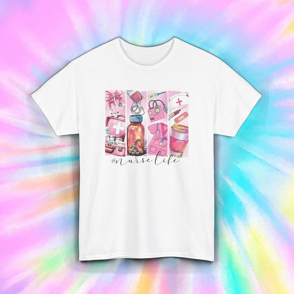 

Nurse Life T-Shirt Cute Medical Graphic Healthcare Worker Gift S-5XL XL