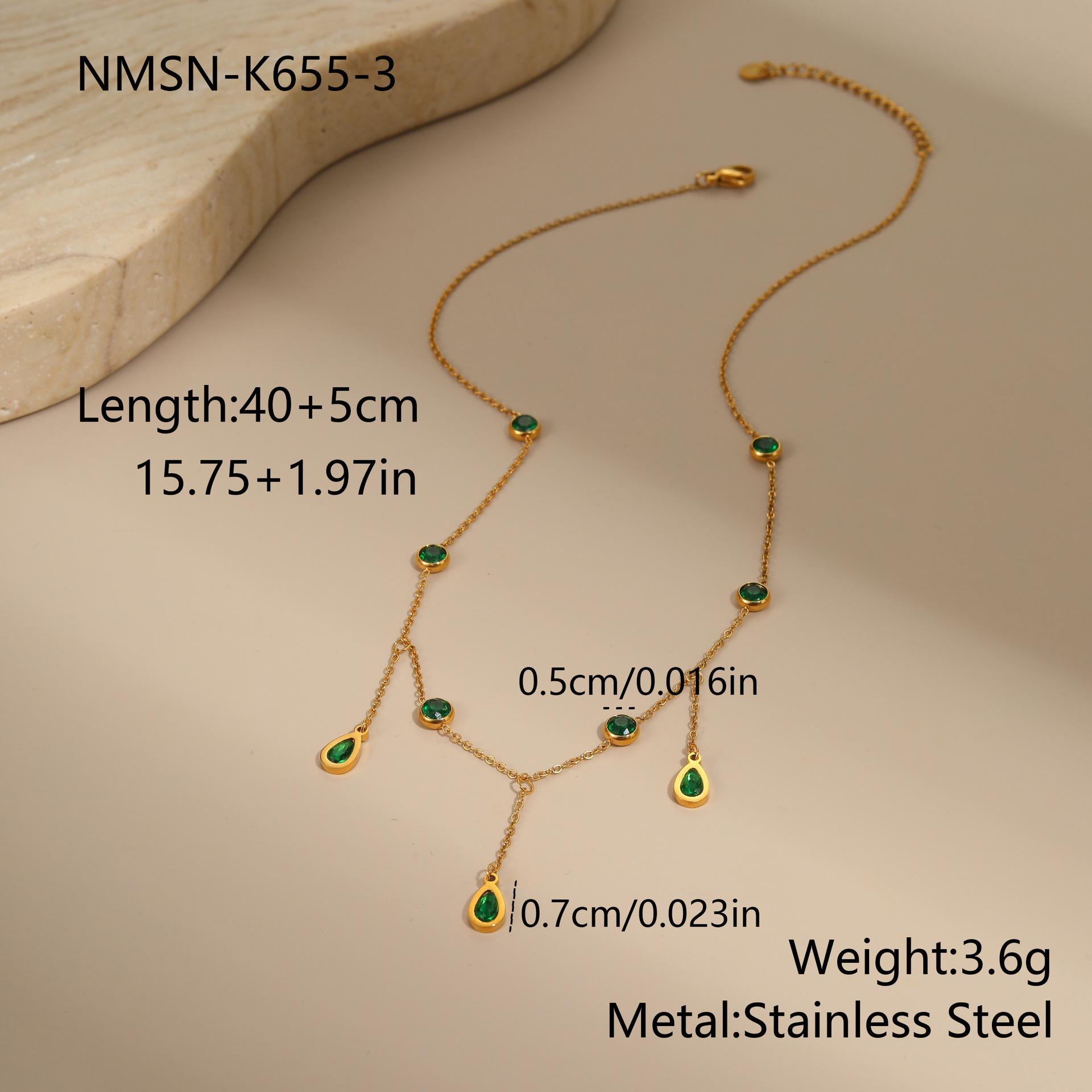 GEMCHIC Women s 18K Gold Plated Stainless Steel Zircon Tassel Necklace Fashion Luxury Pendant