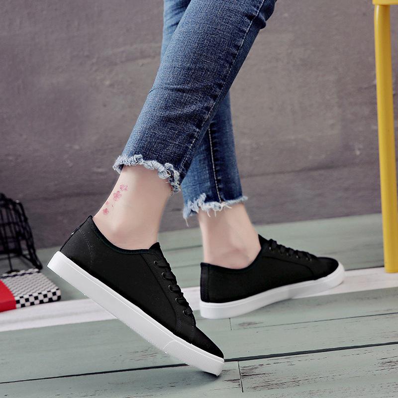 Women's Versatile White Literary Canvas Low-Top Shoes - Summer 2024 Korean Style