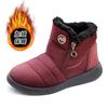 Winter new mid-top snow boots side zipper cold-resistant warm cotton boots men's and women's outdoor cotton shoes