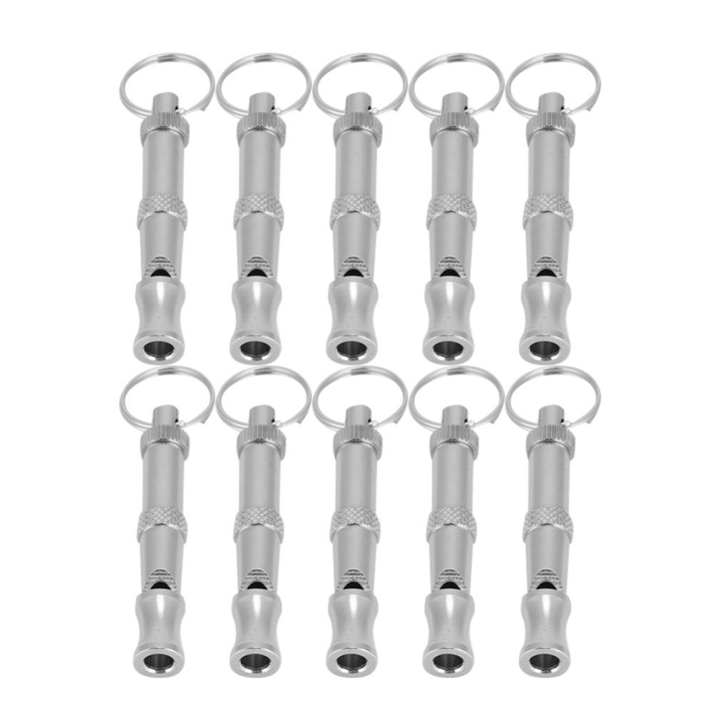 10PCS Metal Dog Training Device Frequency Adjustable Compact Pet Sound Training Tool Portable Smooth Surface