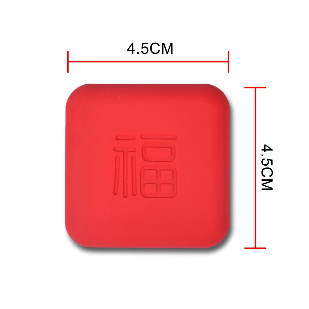 

1 Pc Silicone Door Stopper Handle Bumpers Self Adhesive Mute Anti-Shock Protection Pad Square Wall Protector High Quality Practical Daily Use красный