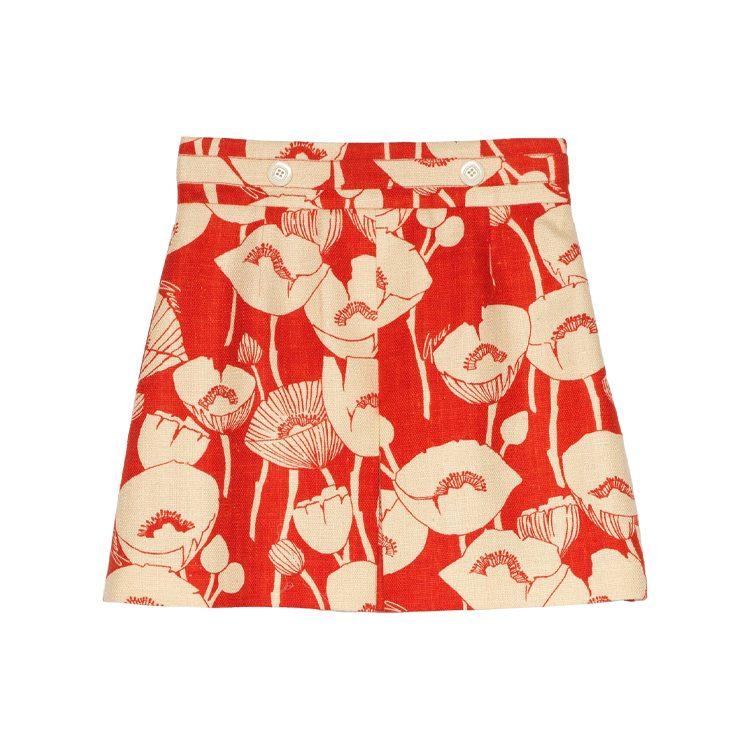 GUCCI Casual Short Skirts Women's Red Moderate A Line Skirt 661562-ZAGUI-6397