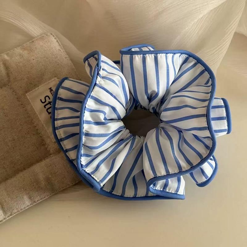 

Корейская полосатая резинка-скранчи для волос в виде толстой кишки для женщин, девушек, милое украшение для волос, эластичная резинка для волос, аксессуары для волос