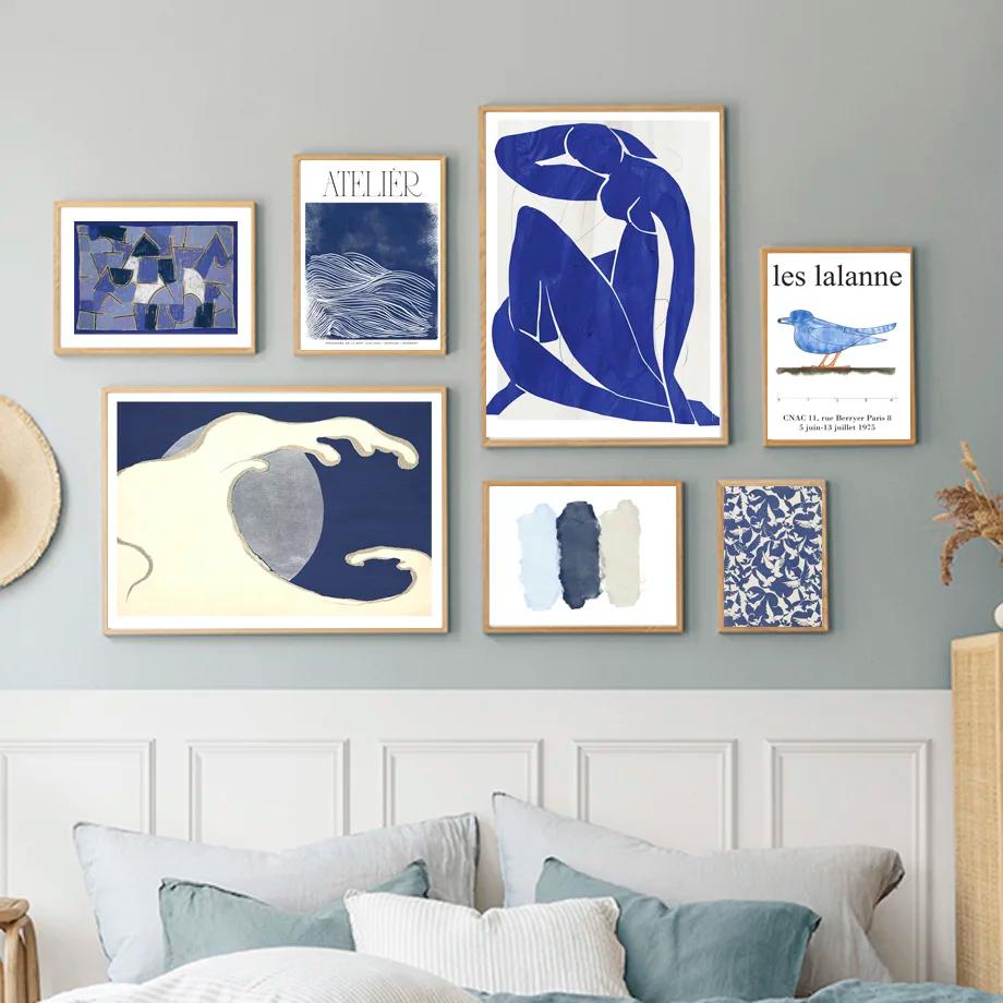 Abstract Body Curve Wave Bird Boho Posters Rainbow Lines Wall Art Canvas Painting And Prints Wall Pictures For Bedroom Decor