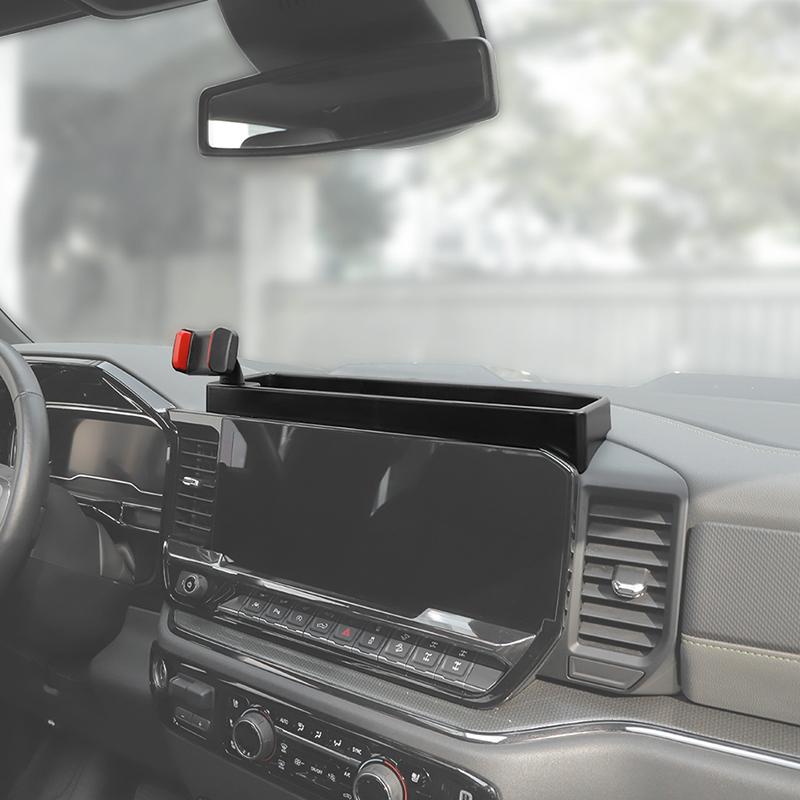 Dashboard Center Console Storage Box Mobile Phone Tablet Bracket Holder Fit For Chevy Silverado 2022 Up Car Accessories