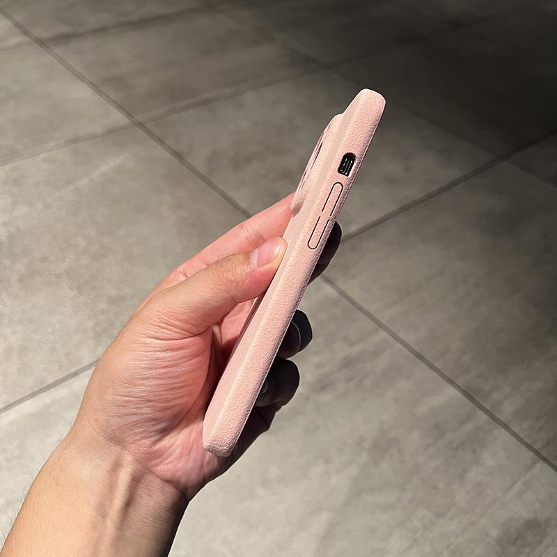 Suitable for Iphone14promax Phone Case, Suede Texture Apple 13 Half-bag 12 Anti-drop 11 Men's Leather Case