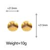 Elegant Round Pleated Line Earrings: Unique Design for Women, Exquisite High-End Style Jewelry