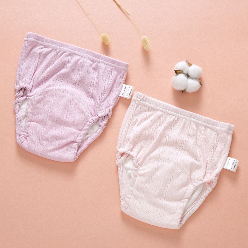 2 bucăți pantaloni de antrenament din plasă din bumbac pentru copii Scutece cu nervuri Pantaloni din plasă pentru bebeluși