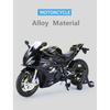 1/12 BWM S1000RR M Version Racing Motorcycle Model Diecast Alloy Metal Cross-country Motorcycle Model Sound Light Childrens Toy Gift