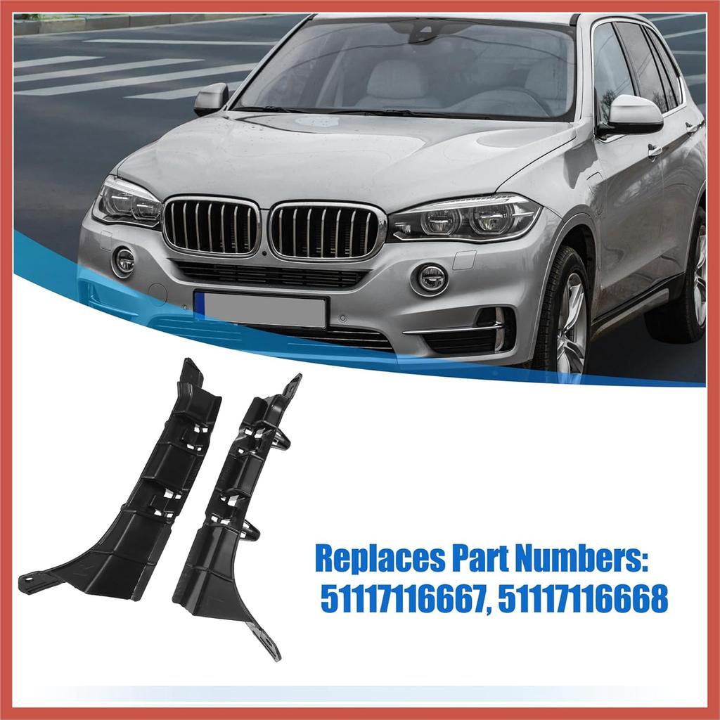 ACROPIX 1 Pair Left and Right Side Front Bumper Mounting Support Bracket 51117116667 51117116668 for BMW X5 E53 2004-2006 Car Parts