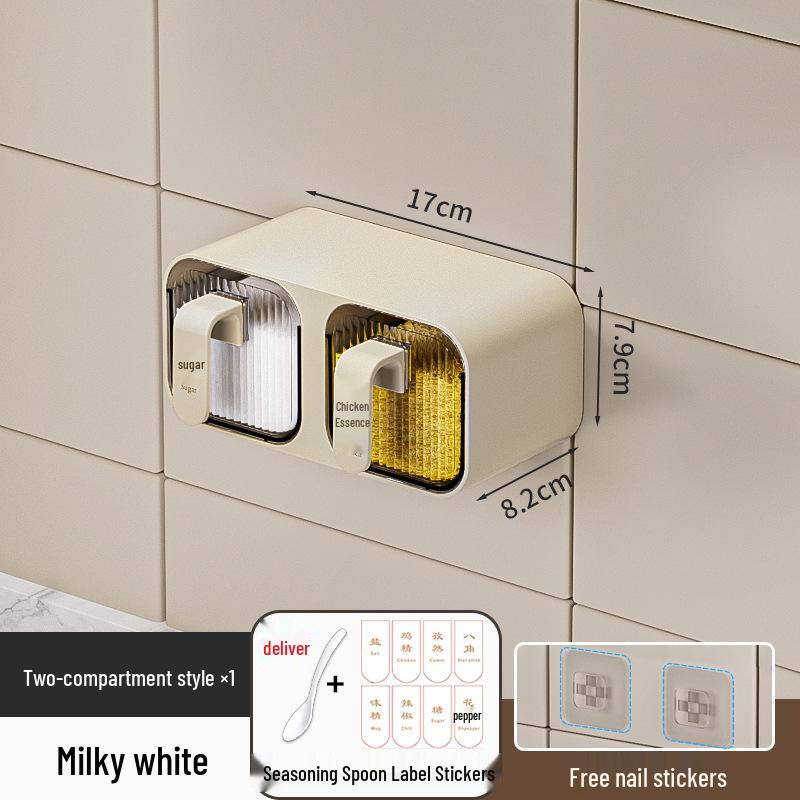 

Настенный набор контейнеров для приправ разных стилей: Влагозащищенное хранение для соли, глутамата натрия и многого другого