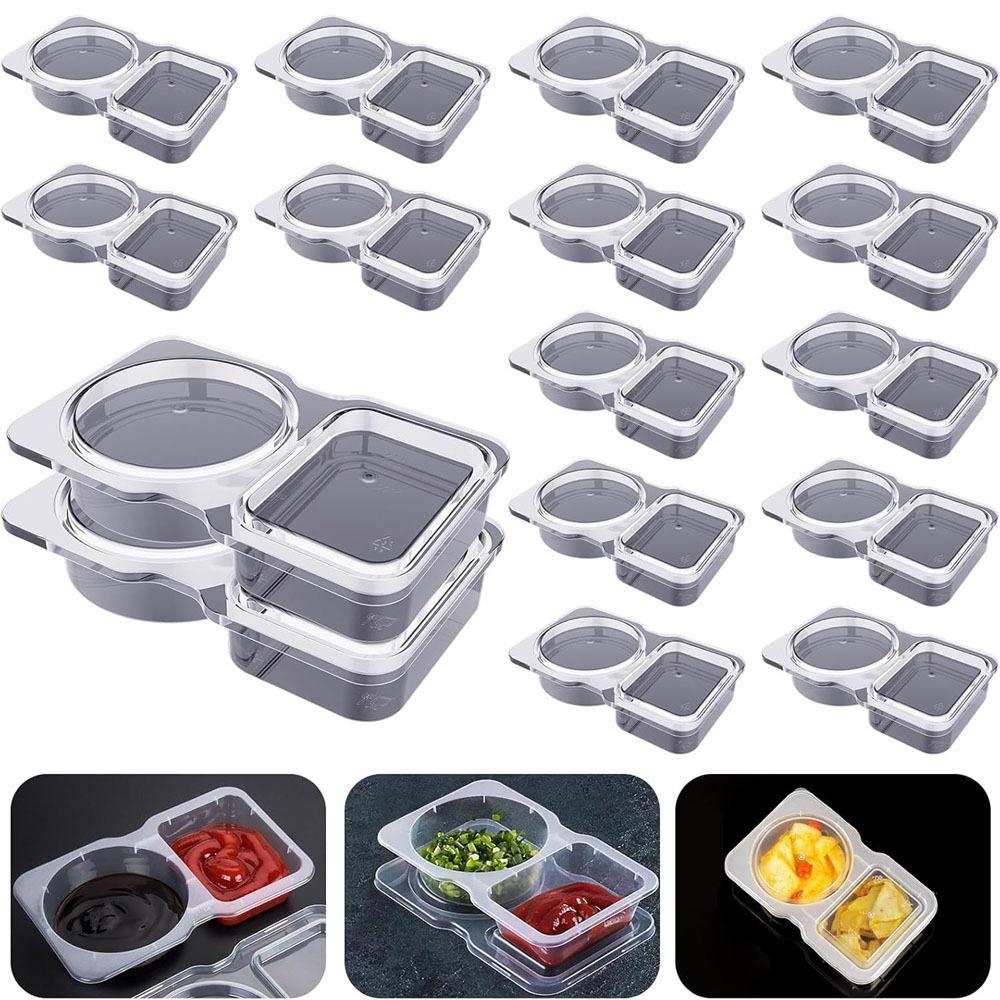 5/10/20pcs Disposable Sauce Cups PP Plastic, Food-Grade Dipping Containers for Takeout Party Salsa Soy Sauce