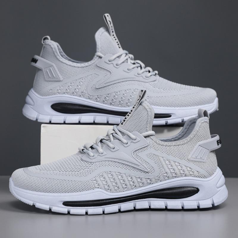 New fly-woven men's shoes spring and summer breathable mesh sports running shoes men's work leisure versatile
