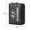 Leather Car Driver's License ID Card Bank Card Wallet Car Styling For Hyundai Santa Fe Sonata Solaris Azera Creta I30 Ix25 IX35 Tucson