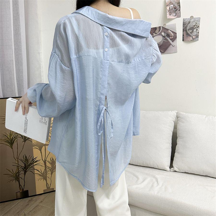 Women's Korean Style Long Sleeve Summer Sun Protection Cardigan - Breathable, Loose, Versatile Outerwear Top