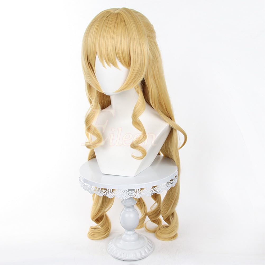 Genshin Impact Navia Eileen Wig, Heat-Resistant, Perfect for Halloween, Christmas, and School Festivals [Includes Net]