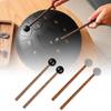 1Pair Glockenspiel Drum Stick with Wood Handle Steel Tongue Drum Mallet Soft Rubber Percussion Mallets Drum Stick