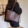 Retro Cross-Border Commute Tote: Large Capacity Autumn/Winter Versatile Women's Shoulder Bag