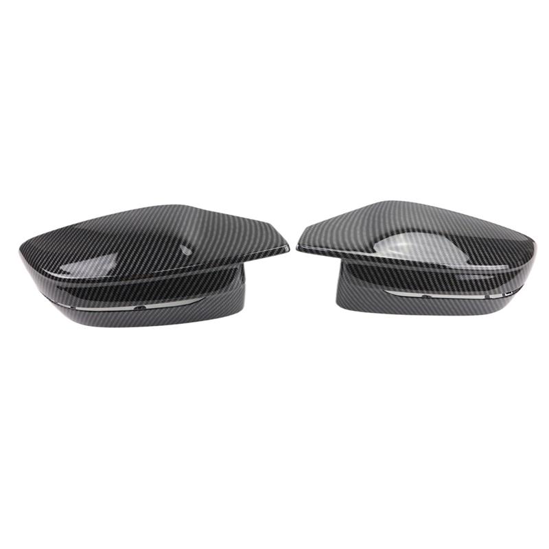 Glossy Black Carbon Pattern Rearview Exterior Side Mirror Caps for BMW M240i M440i i4 M50 M2 G87 M3 G80 M4 G82 G83 Replacement