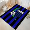 Soccer Emblem Striped Carpet suitable as a non-slip mat for the living room or bedroom sofa